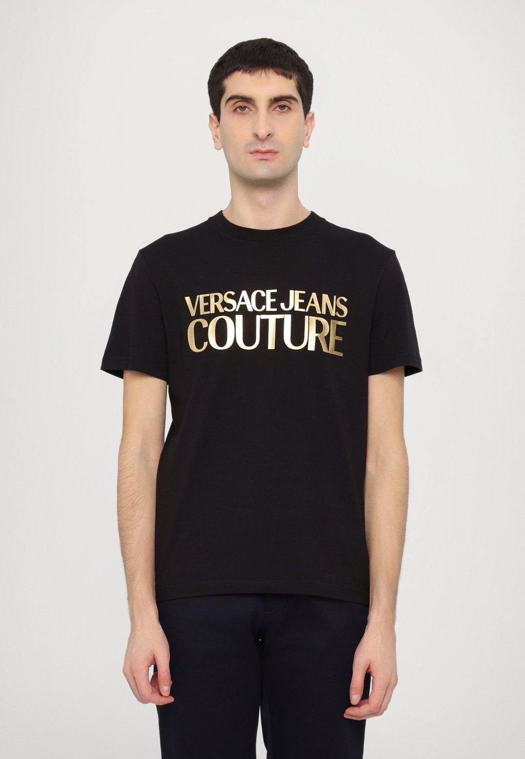 

Футболка с принтом Versace Jeans Couture, черный