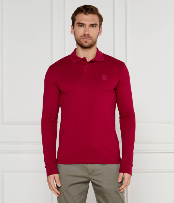 

Поло Boss Orange Passerby Slim Fit, красный