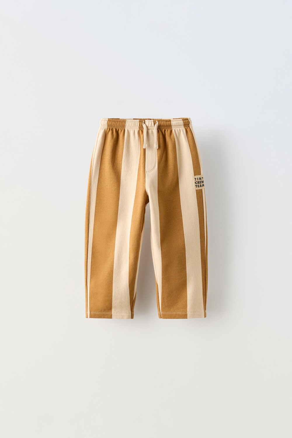 

Брюки в широкую полоску ZARA, бежевый