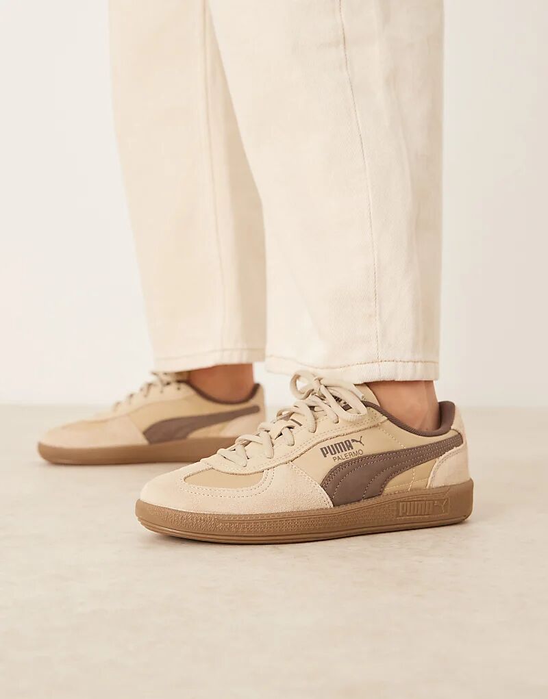 Кроссовки Puma Palermo бежевого цвета