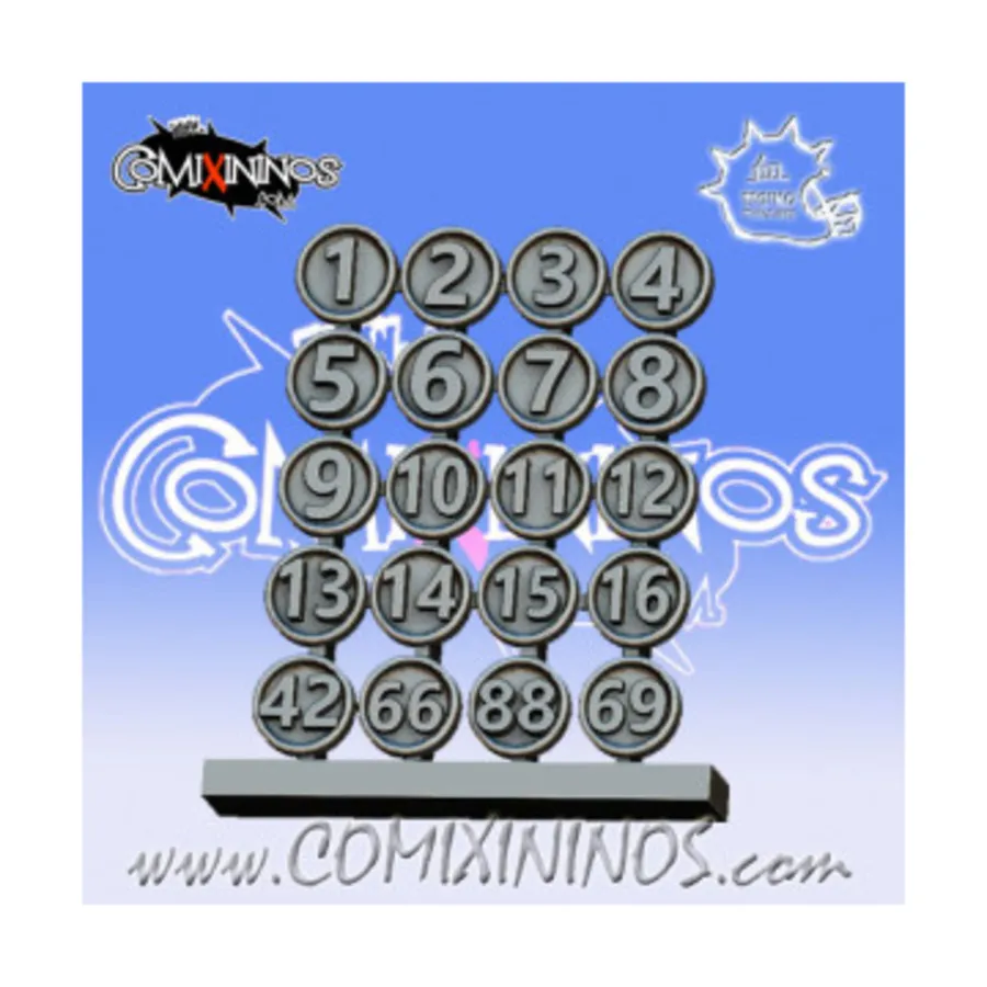 

Набор из 20 металлических цифр, Fantasy Football Miniatures - Accessories (28mm)