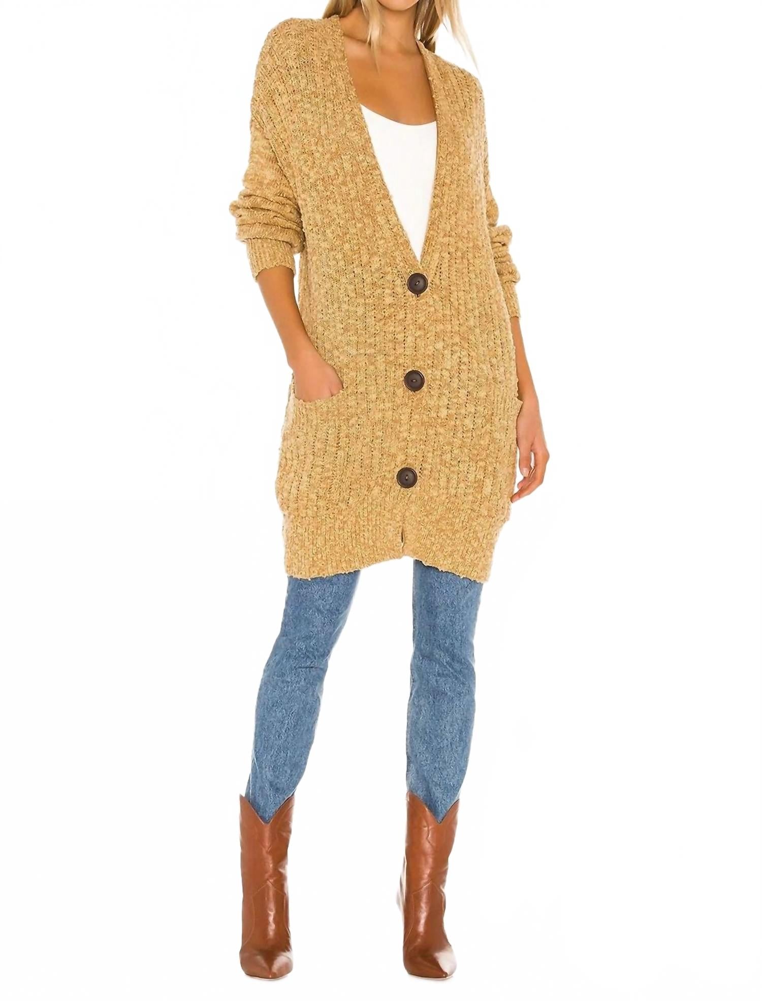 

Кардиган оверсайз "Sunset Drive" вязаный, цвет желтый Brindle Free People