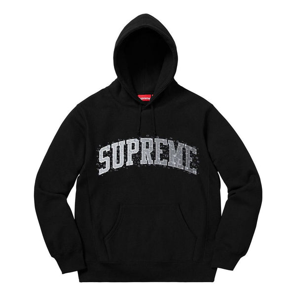 

Толстовка fw18 water arc hooded sweatshirt black Supreme, черный