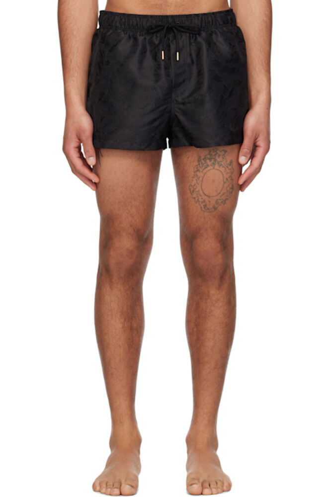 

Черные шорты для плавания Barocco Jacquard Versace Underwear