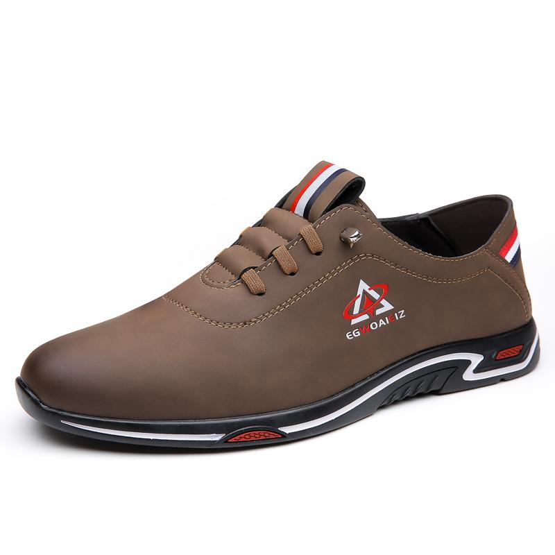 

KUPE Мужские повседневные туфли мужские низкие топы коричневые, цвет Brown