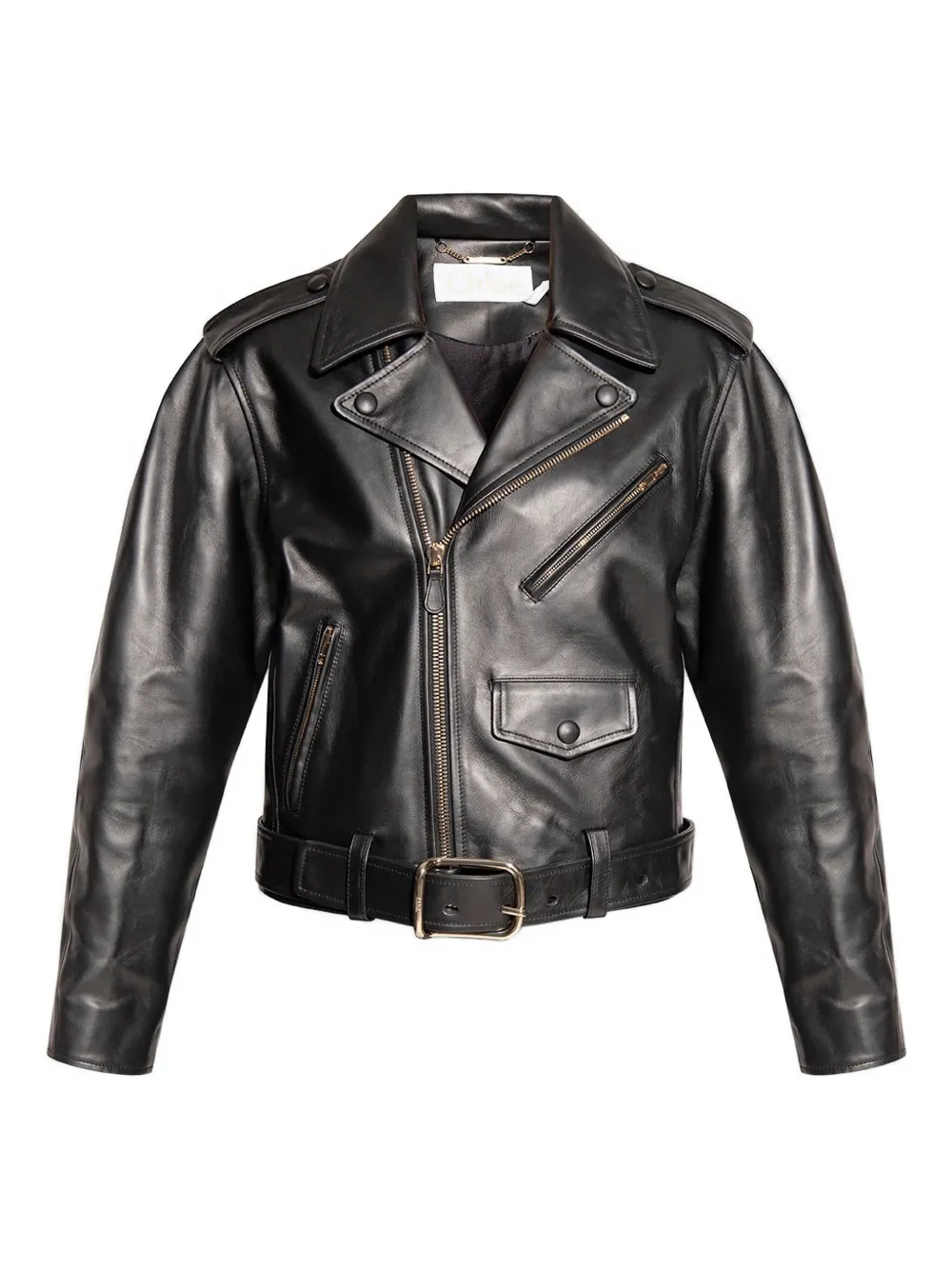 

Кожаная байкерская куртка CHLOÉ, черный