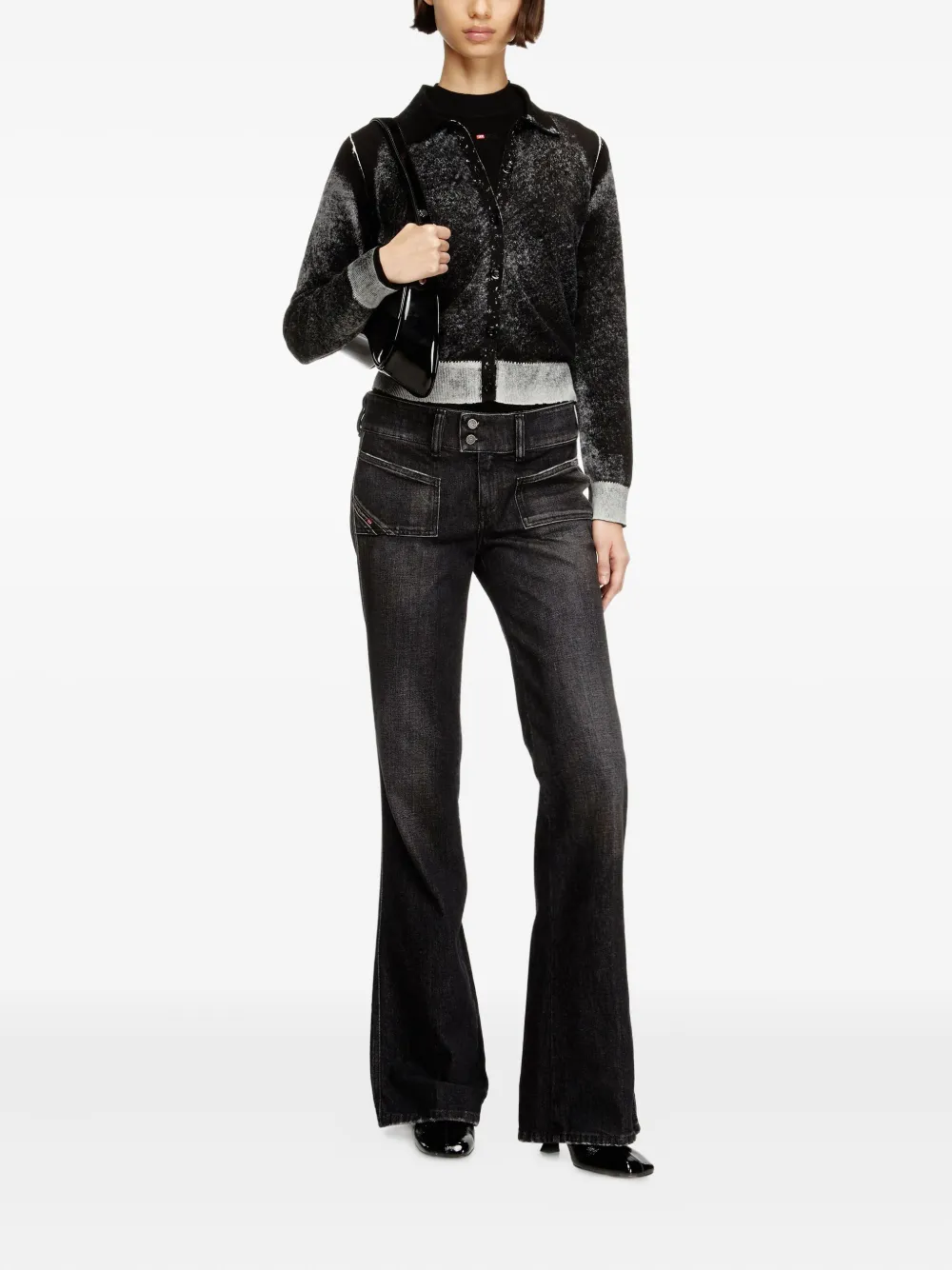 Джинсы D-Hush 09N50 с накладным карманом Diesel, черный — фото 2