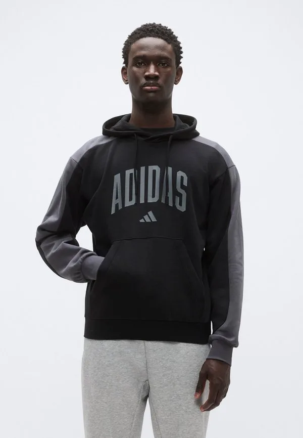 

Толстовка с капюшоном в университетском стиле Adidas Sportswear, Black/Grey Six, Черный, Толстовка с капюшоном в университетском стиле Adidas Sportswear, Black/Grey Six