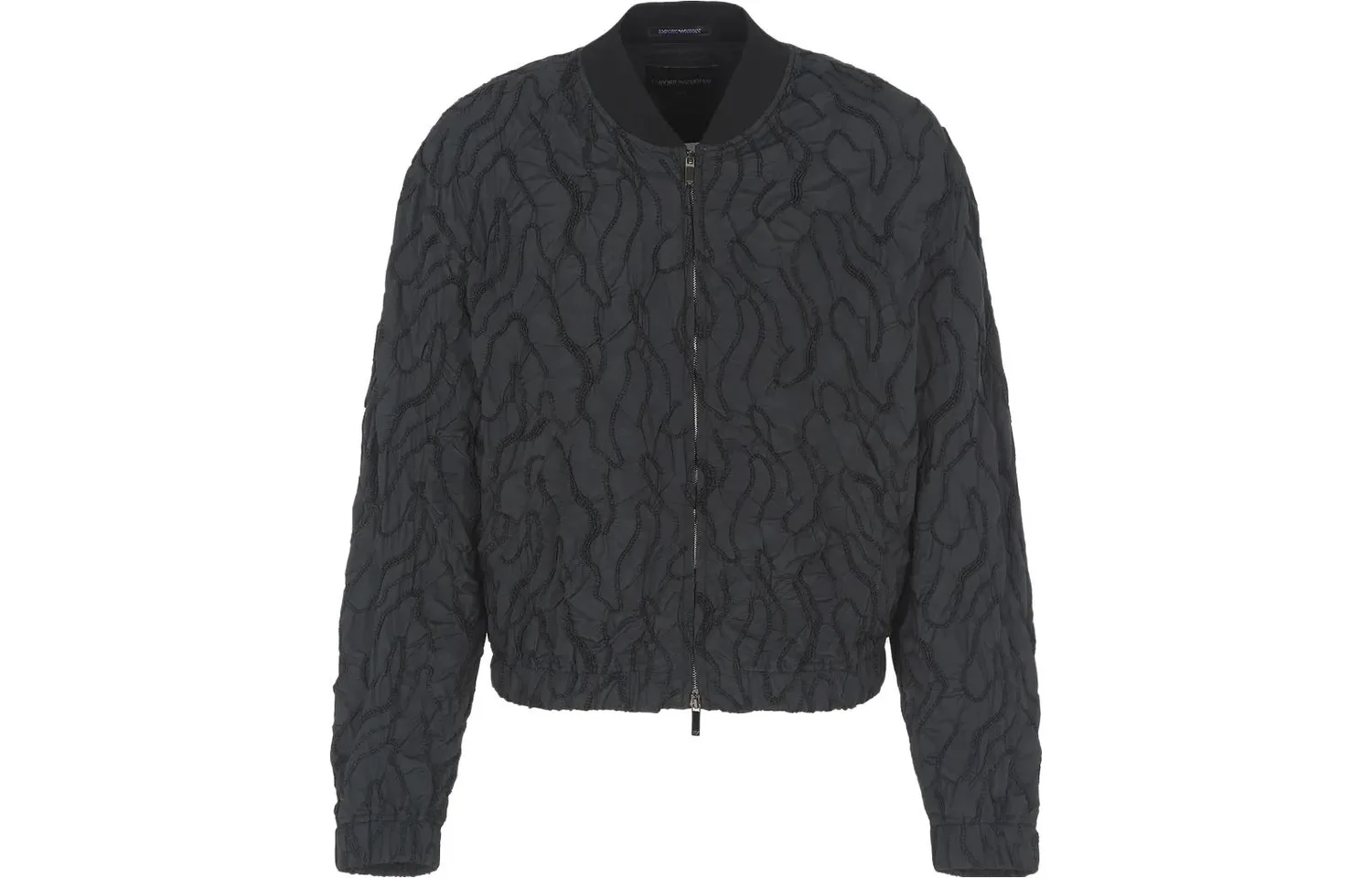 EMPORIO ARMANI Куртка мужская Black Baseball Collar Moderate Pilot — фото 3