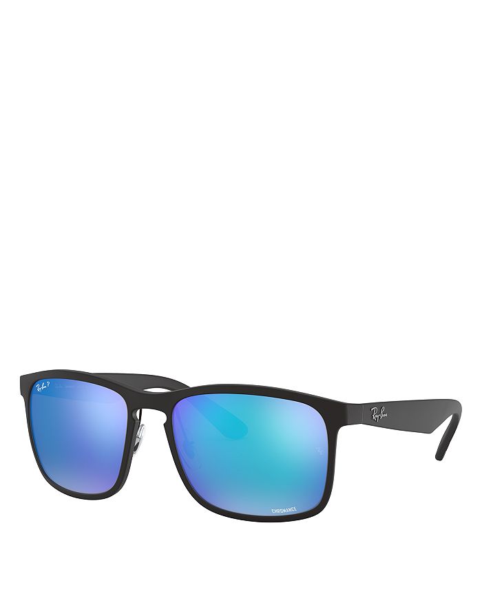 

Поляризованные квадратные солнцезащитные очки, 58 мм Ray-Ban, серый