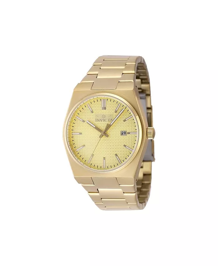 

Мужские часы 48398 Speedway Quartz с золотым циферблатом и тремя стрелками Invicta, золотой