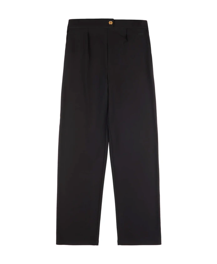 

Эластичные трикотажные брюки с эластичным поясом Fay, черный