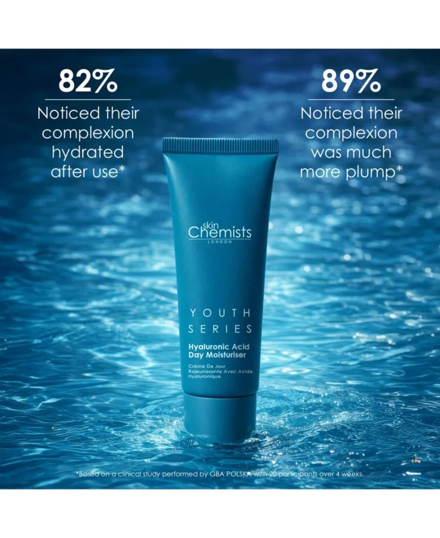 Крем для лица Skinchemists — Дневной увлажняющий с % гиалуроновой кислотой, , синий, 50 мл — фото 3