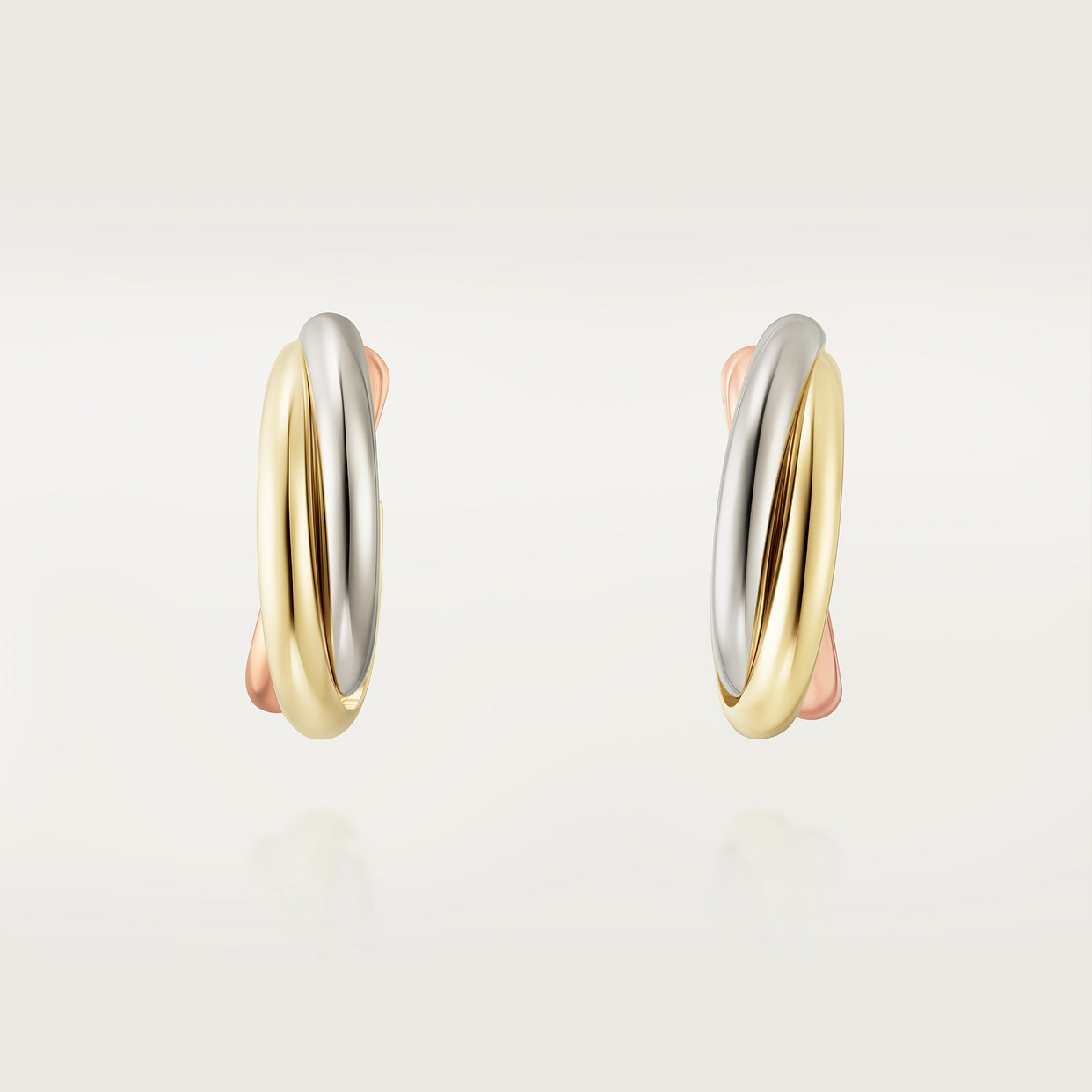 

Серьги Cartier Boucles d'oreilles Trinity, белое золото