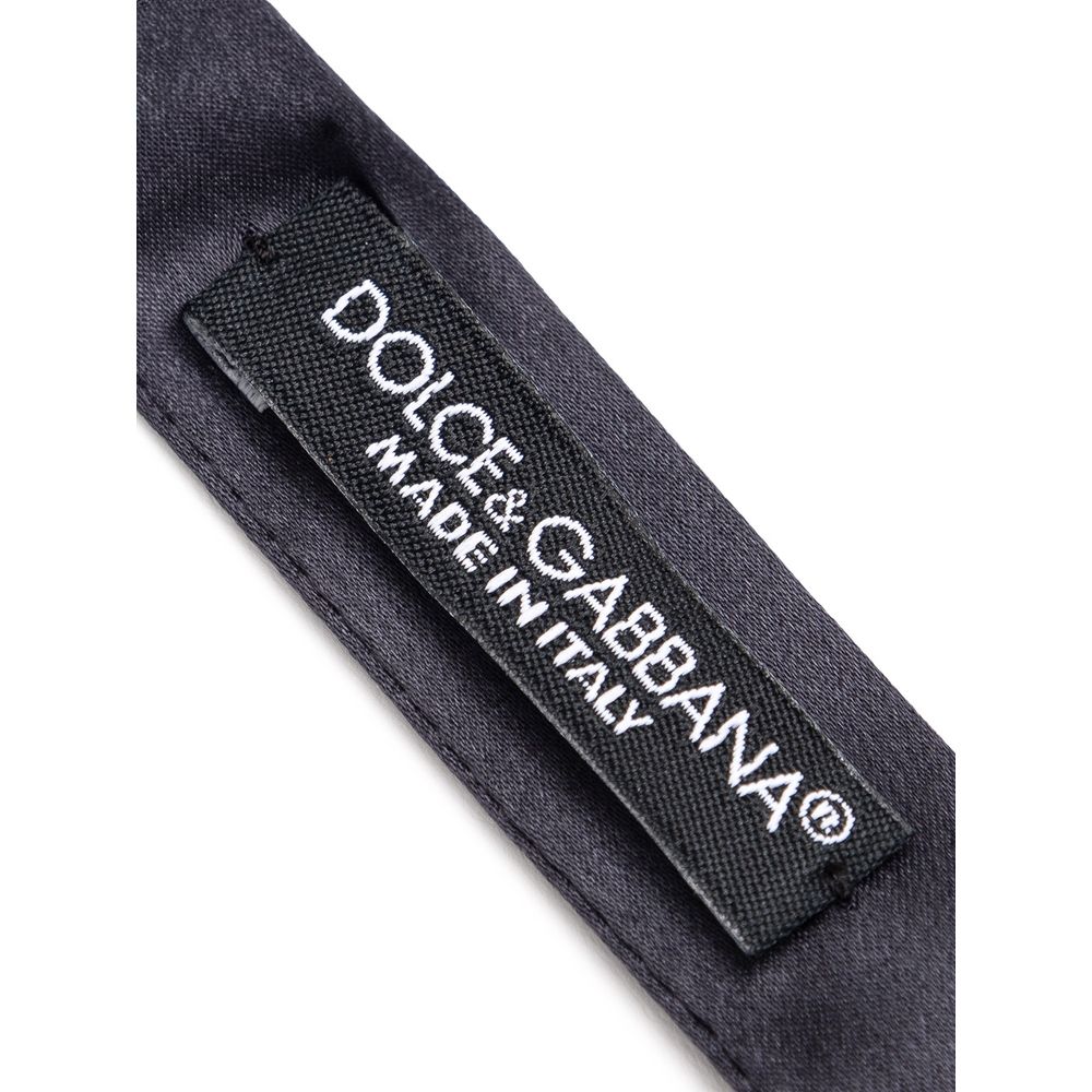 Коричневые шелковые галстуки и бабочки Dolce & Gabbana — фото 3