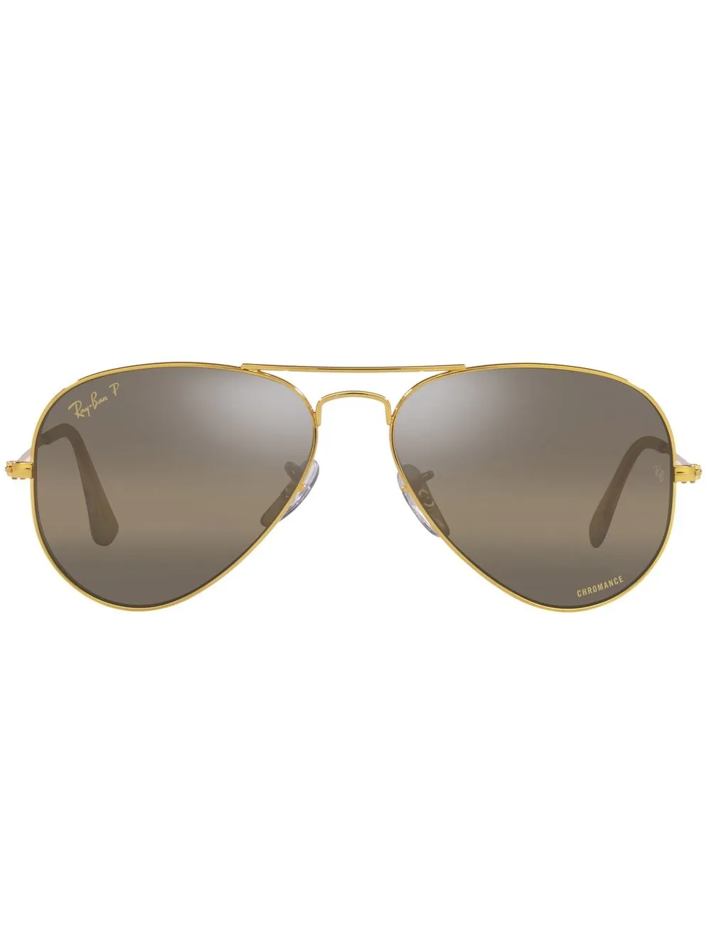 

Солнцезащитные очки-пилоты RB3025 Chromance Ray-Ban, золотой
