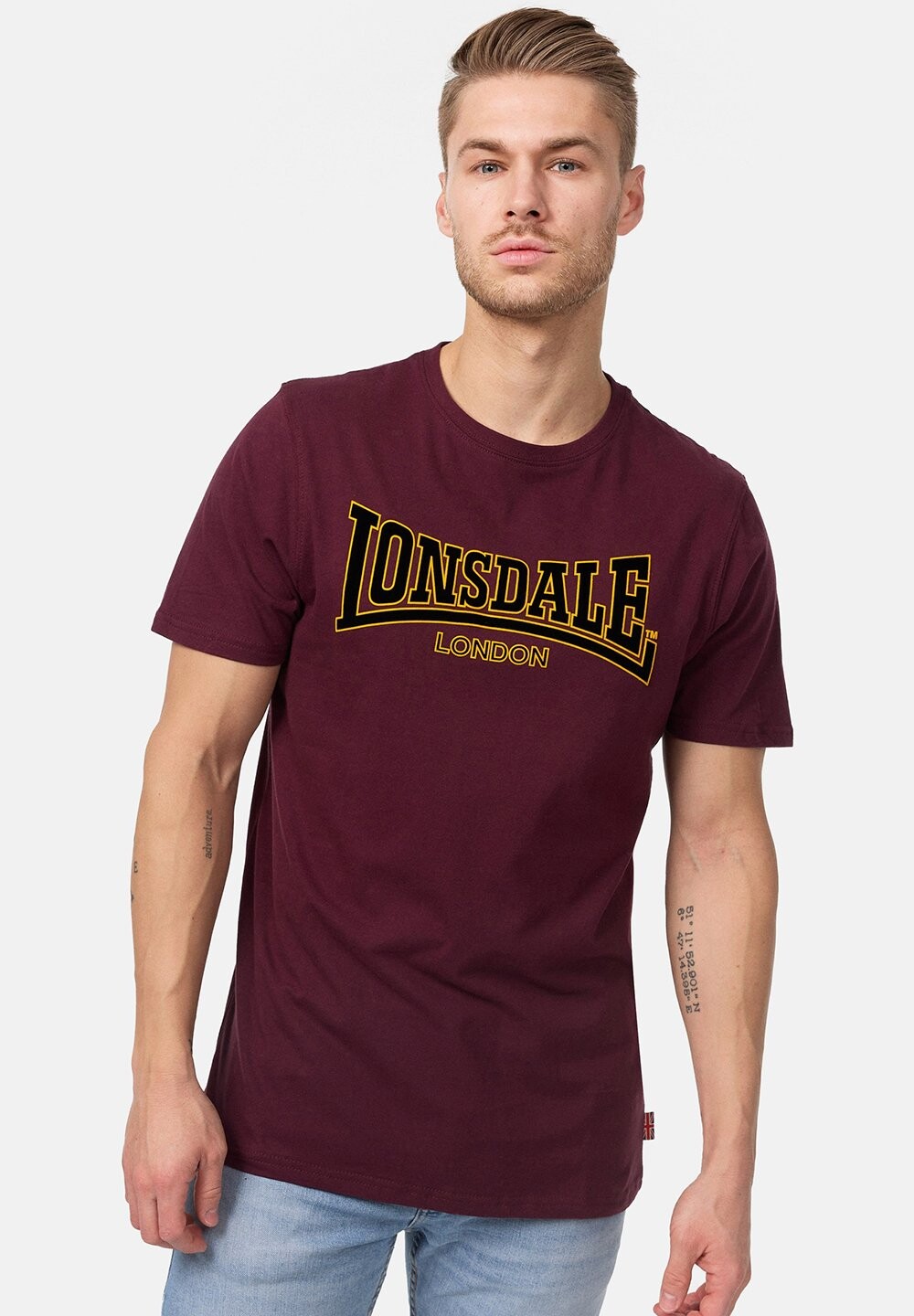 

Футболка с принтом SCHMALE PASSFORM CLASSIC Lonsdale, темно-красный