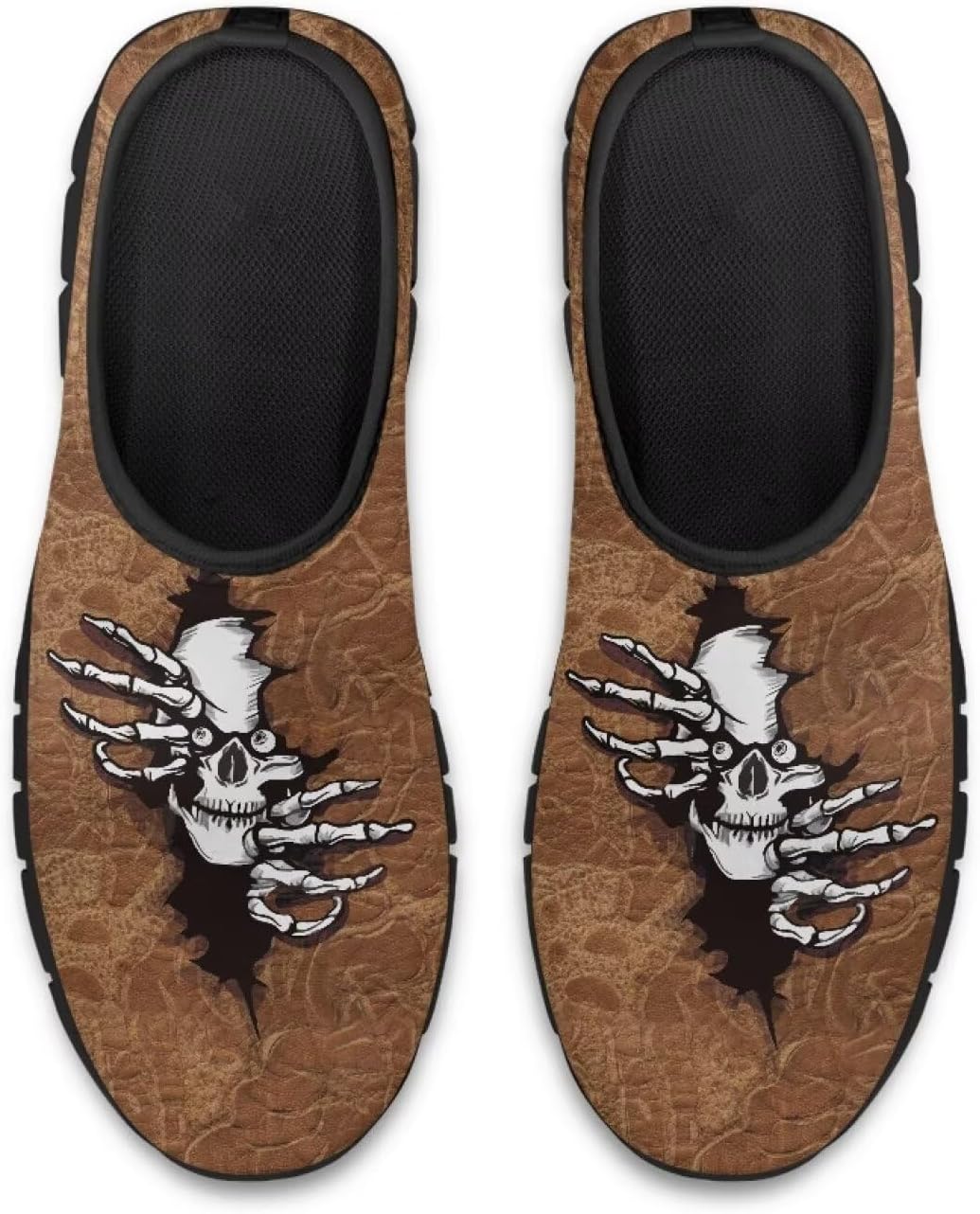 

Мужские повседневные слипоны Низкие кроссовки с черепом Скейтбордические кроссовки Нескользящие Удобные для прогулок и бега на открытом воздухе Qoiuvncy, Fissure Skull