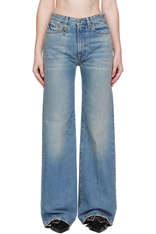 

R13 Синие расклешенные джинсы