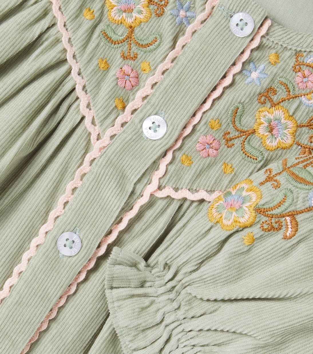 Платье Baby Floriane из хлопкового вельвета Louise Misha, Almond — фото 3