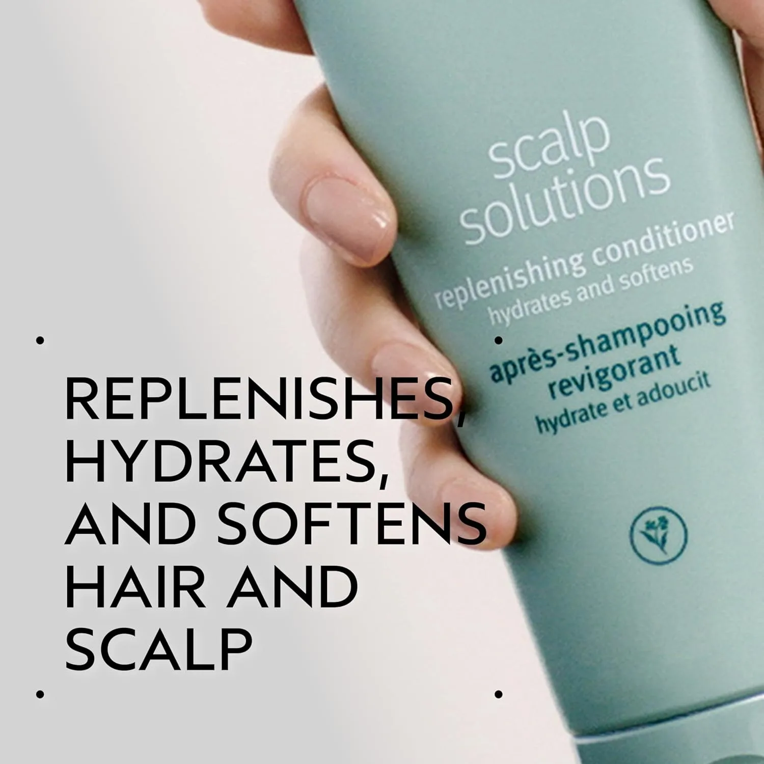 Кондиционер Aveda Scalp Solutions Replenishing для увлажнения волос и кожи головы, для всех типов волос, с маслами бабассу и моринги, аромат цитруса, цветов и мяты, 98% натуральных ингредиентов, 200 мл — фото 2