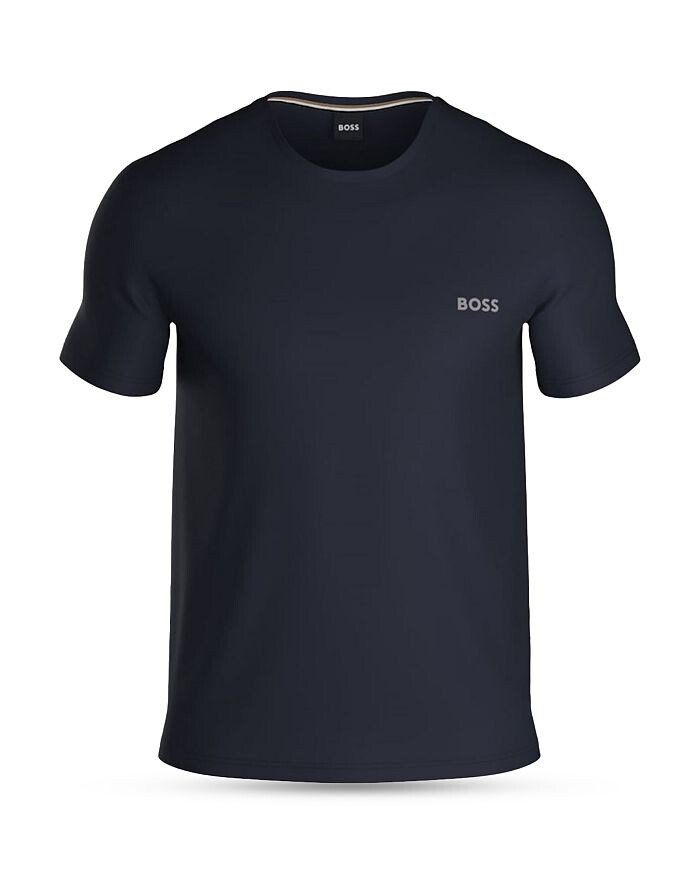 

Футболка с логотипом и логотипом BOSS Mix & Match из смесового хлопка, синий