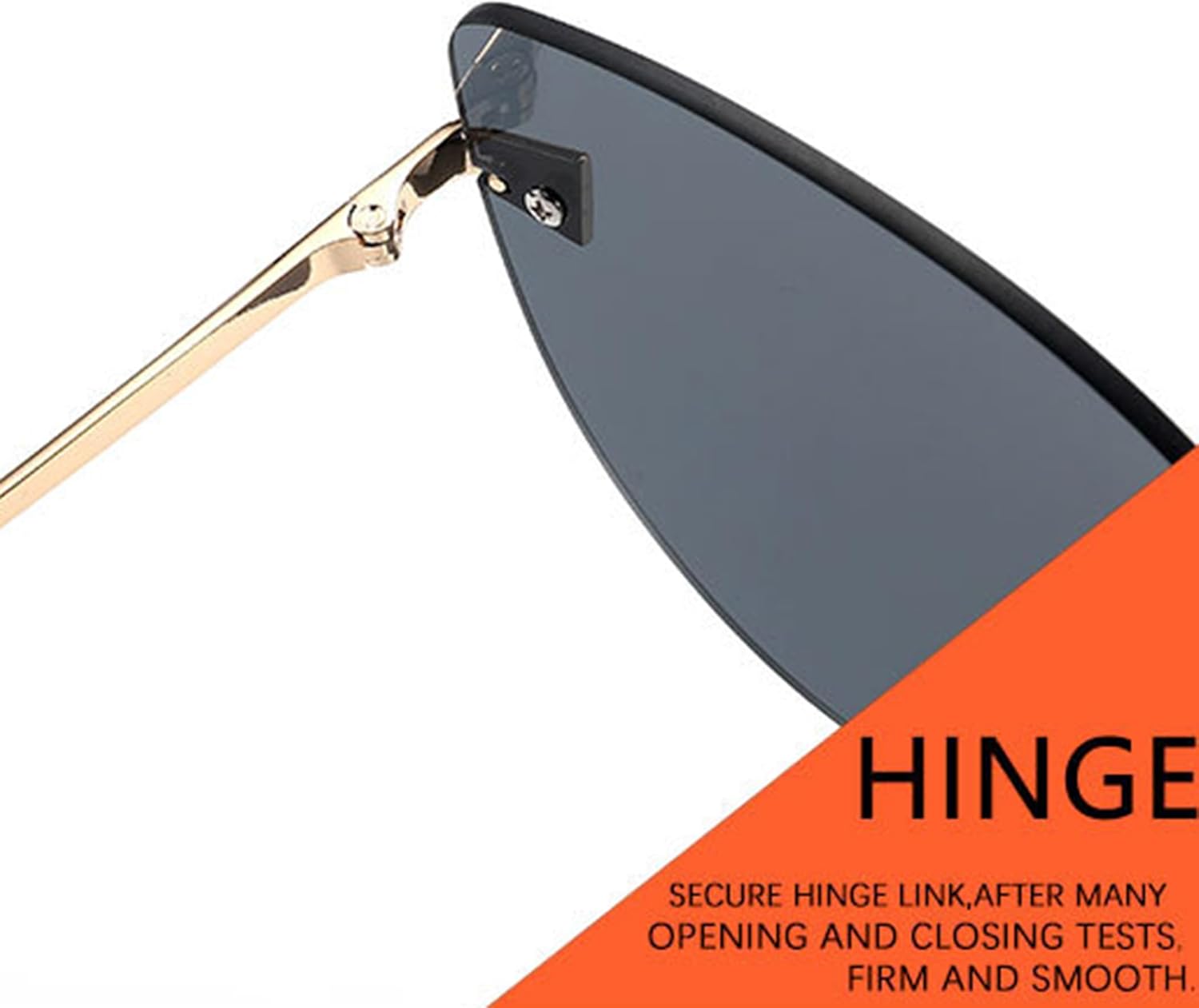 

bullabulling Модные безободковые солнцезащитные очки «кошачий глаз» для женщин, цельные солнцезащитные очки с градиентными линзами, защита от ультрафиолета UV400, Clear