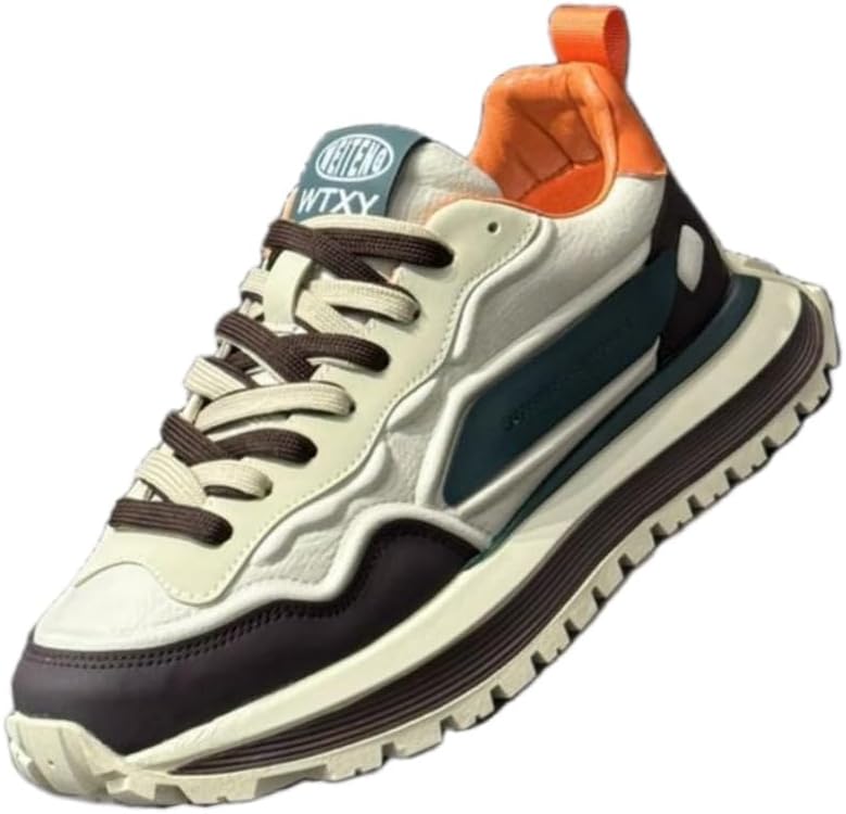 

Мужские модные спортивные кроссовки на толстой подошве. Противоскользящая резиновая подошва. Амортизирующая внутренняя подкладка. Подходят для бега, активного отдыха, фитнеса и повседневного использования Fmshi, оранжевый