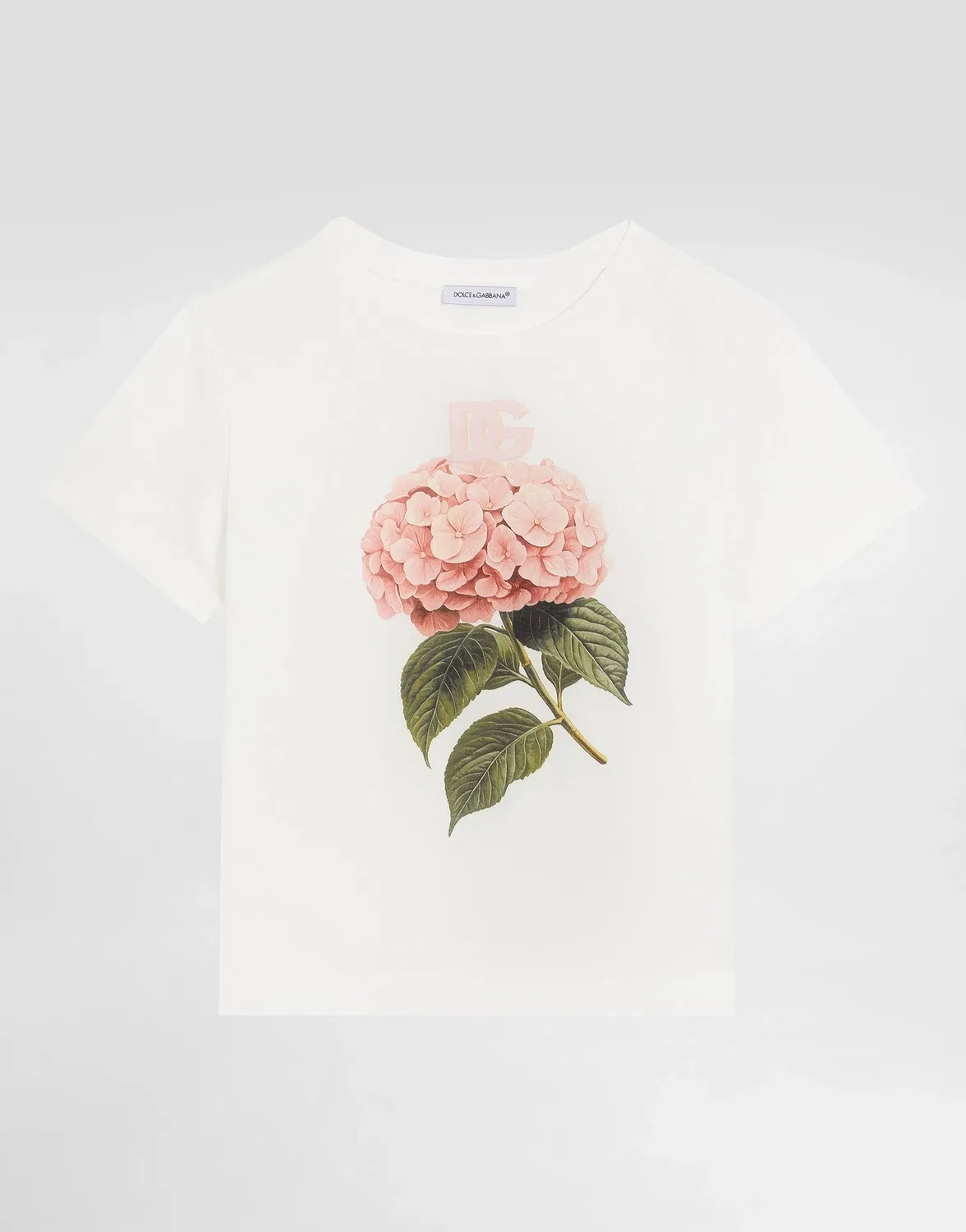 Футболка из джерси с принтом и логотипом DG DOLCE & GABBANA, белый