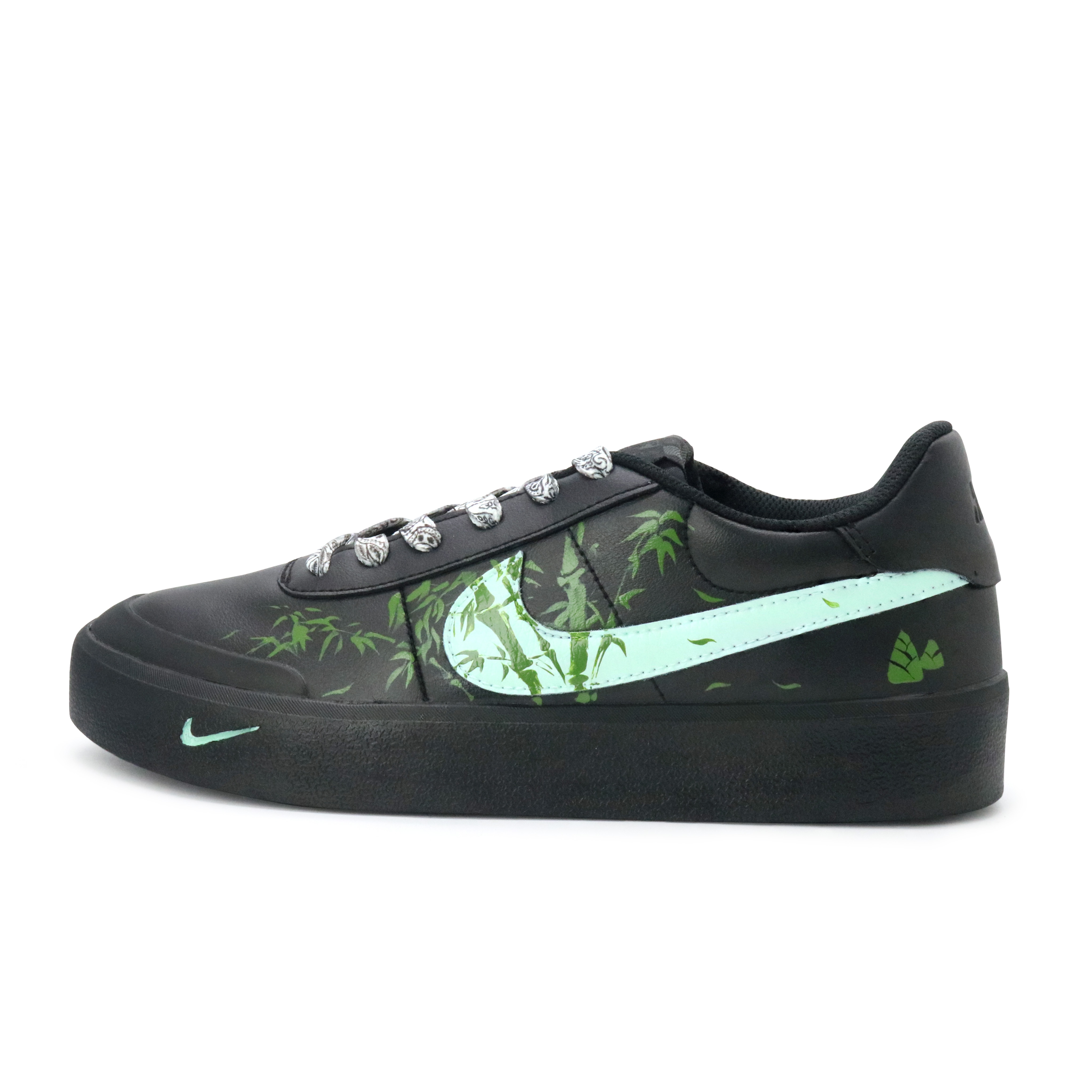 

Nike Кроссовки Court Shot Four Virtues Bamboo с низким верхом для скейтборда, устойчивые к истиранию, мужские, черно-коричневые, зеленые, базовые