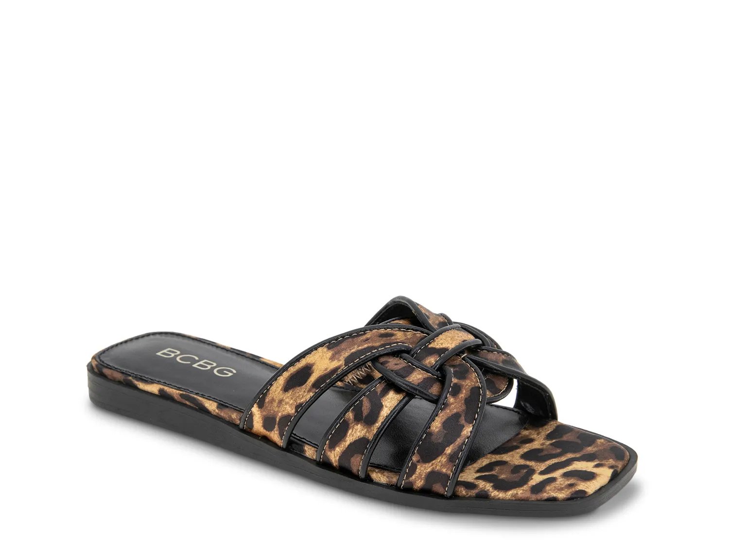 Сандалии BCBGeneration Meltem Sandal, Tan/Black Cheetah Print Fabric