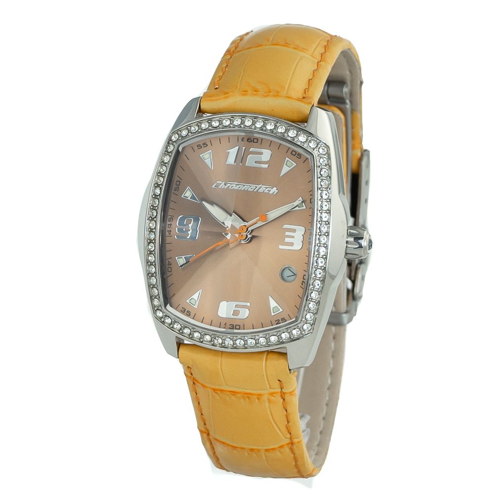 

Женские часы Chronotech Leather, оранжевый