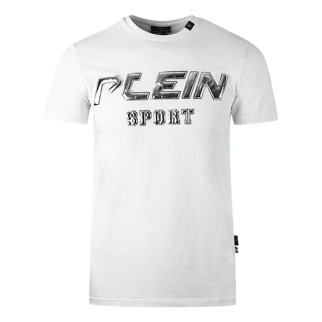 

Белая хлопковая мужская футболка Plein Sport