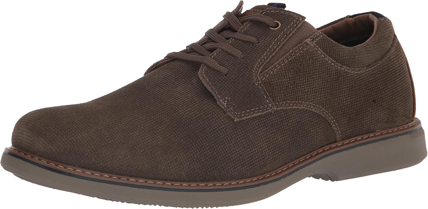 

Мужские оксфорды Nunn Bush Otto с цельной кожаной шнуровкой и легкой подошвой, Mocha