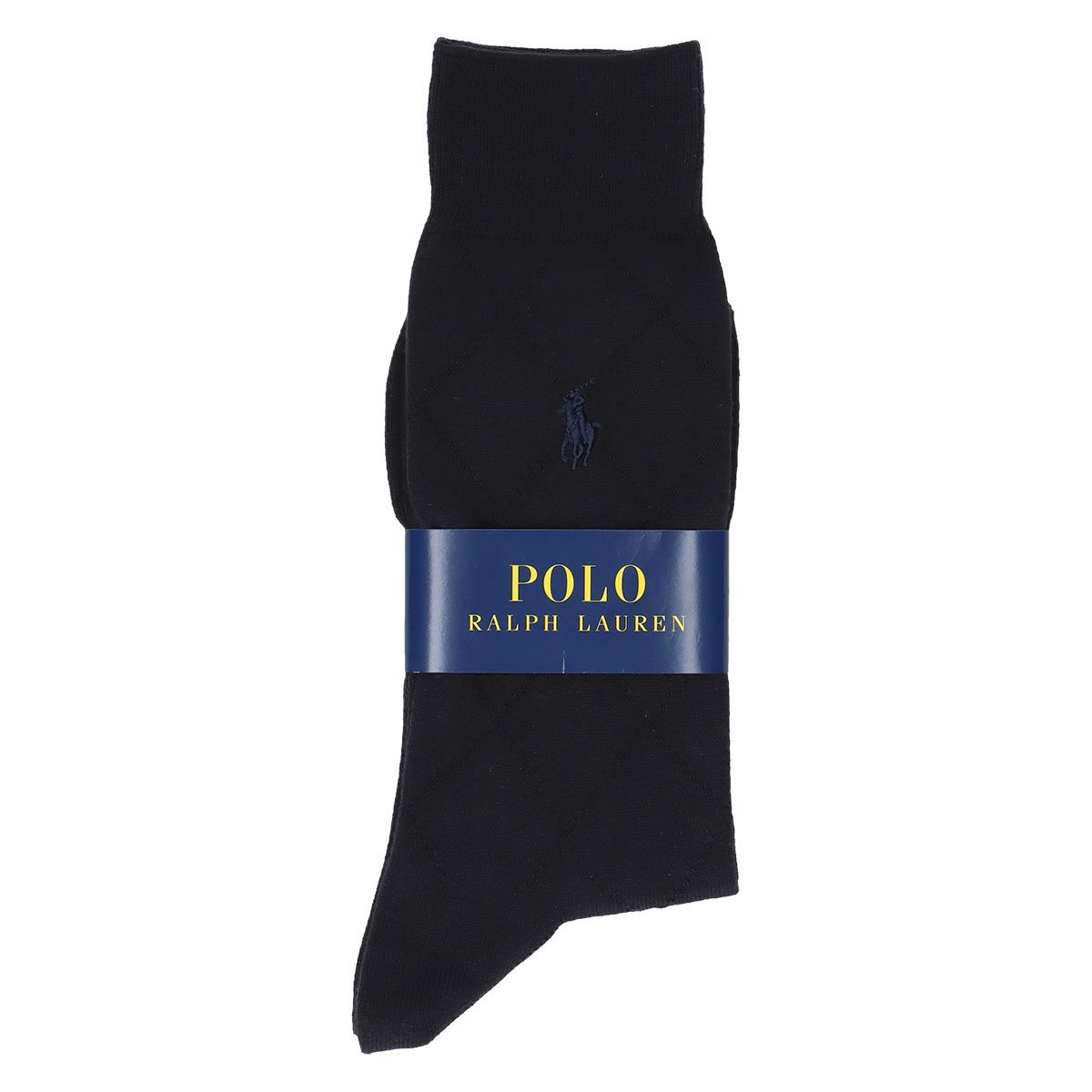 Мужские носки из органического хлопка с ромбовидным узором. Polo Ralph Lauren, 98. Black