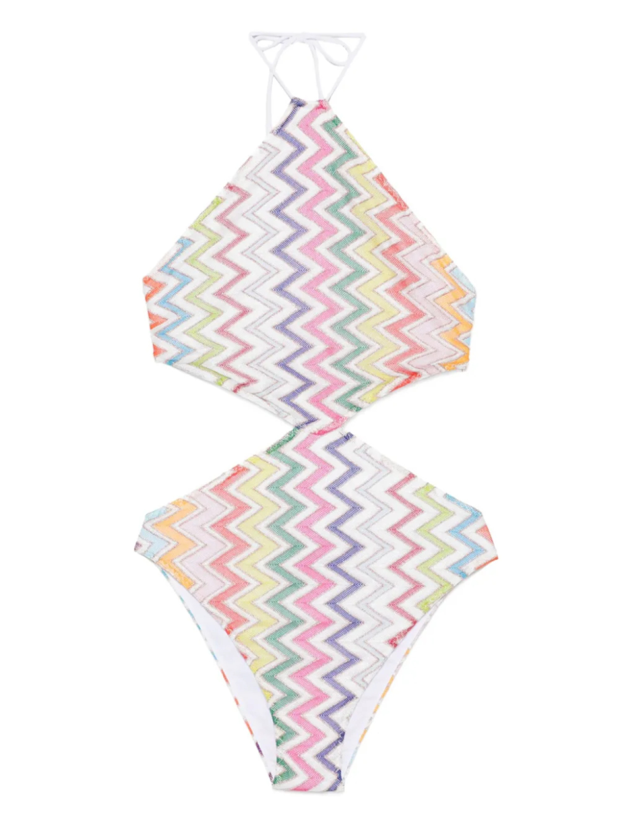 

Купальник Missoni с зигзагообразным вырезом халтер, белый