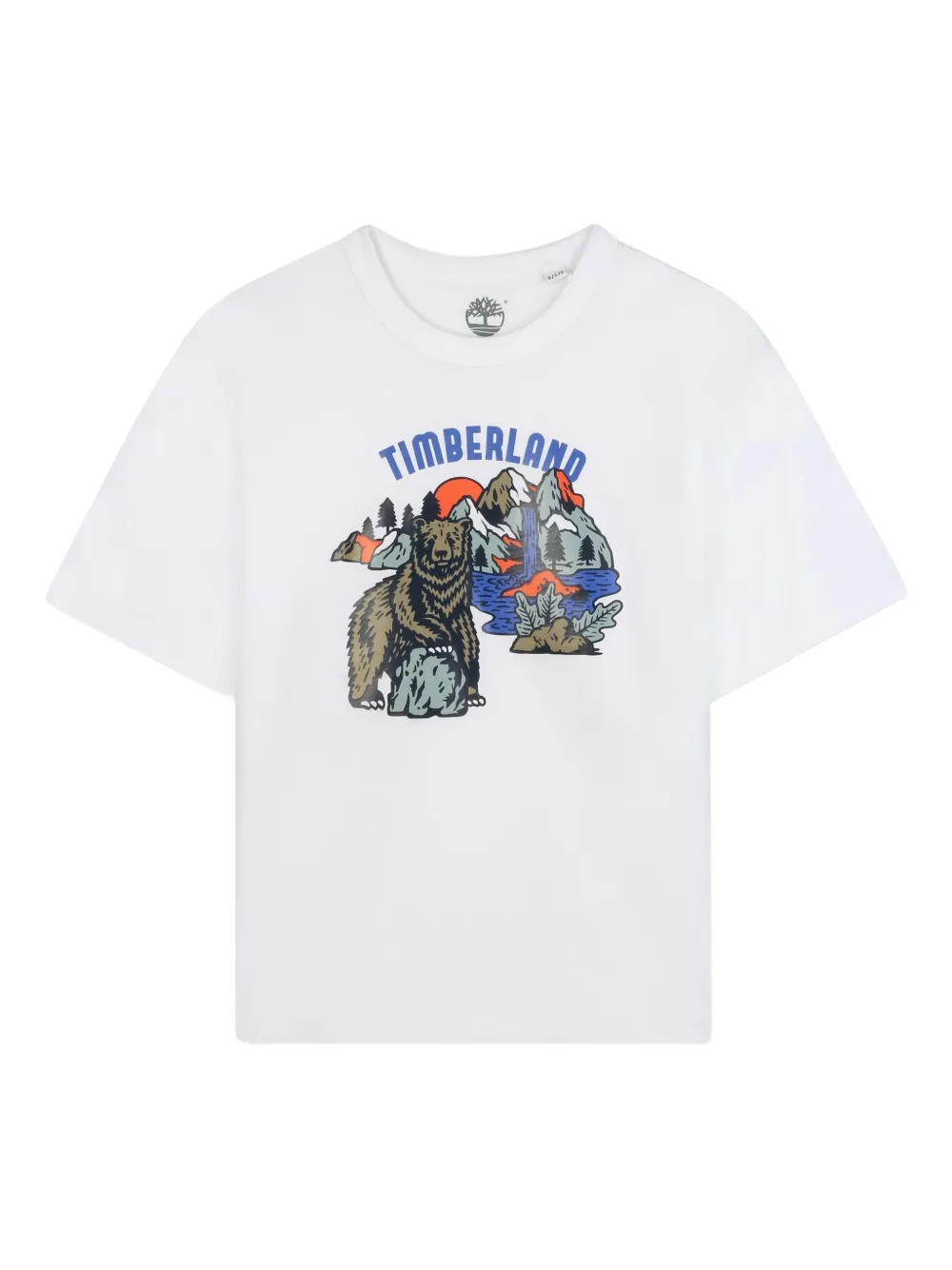 

Футболка с изображением медведя Timberland Kids, белый