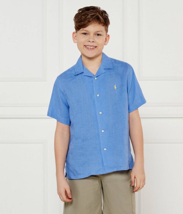 

Льняная рубашка Loose fit Polo Ralph Lauren, синий