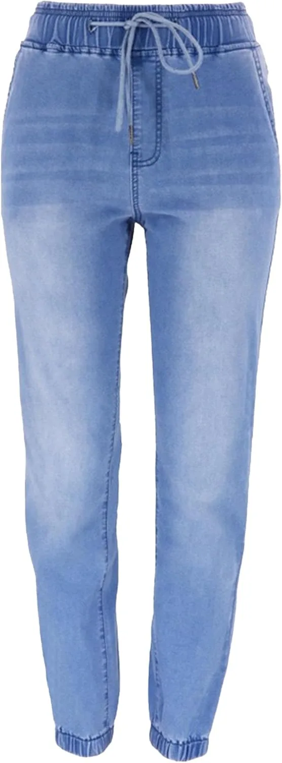 

Женские джинсы-капри с высокой талией и эластичным поясом