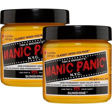 

Sunshine Classic Creme Vegan без жестокости желтая полуперманентная краска для волос 118 мл, Manic Panic