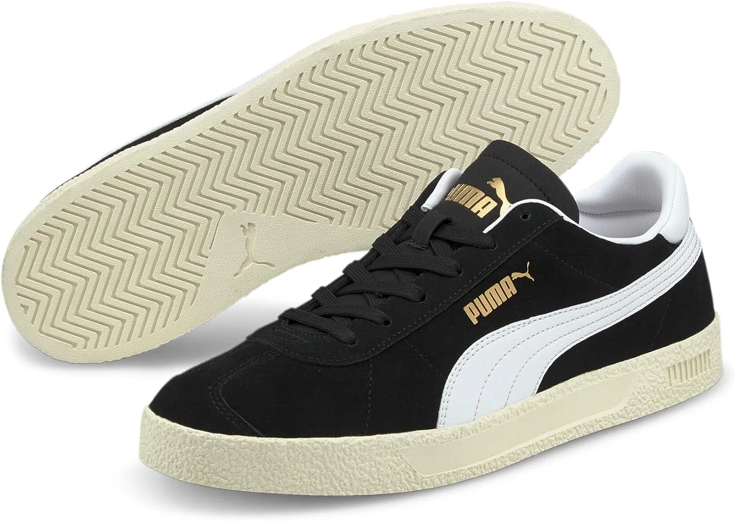 Кроссовки PUMA Unisex Club, Puma Black Puma White Puma Team Gold — фото 2