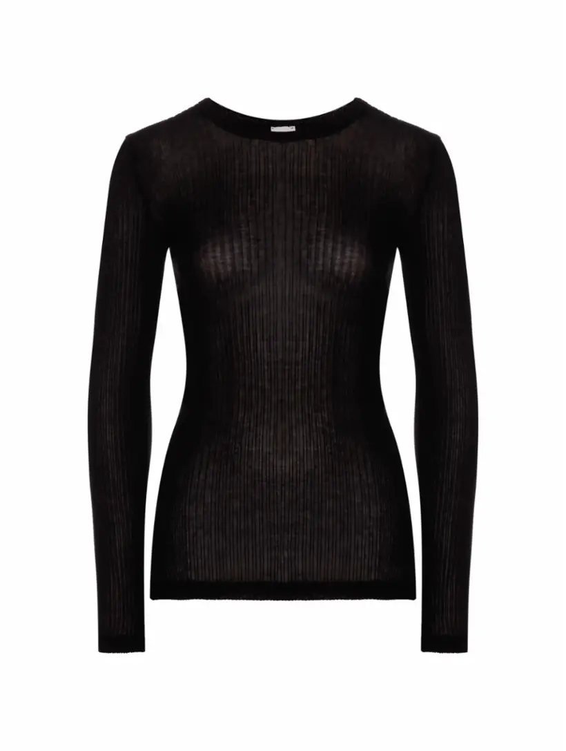 

Хлопковый лонгслив Zimmerli, черный