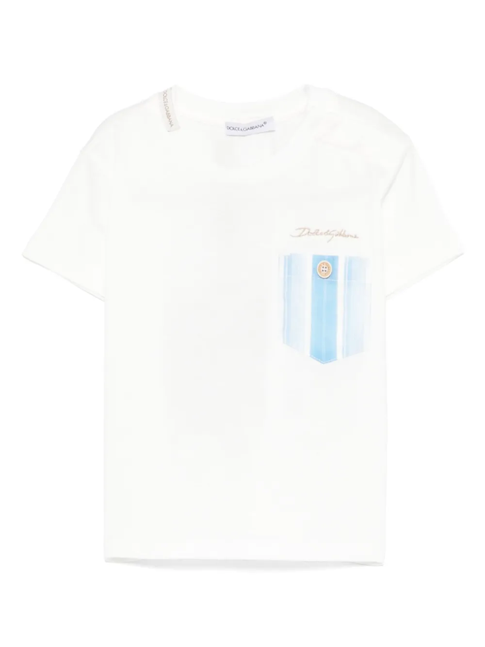 

Футболка из джерси с карманом Dolce & Gabbana Kids, белый