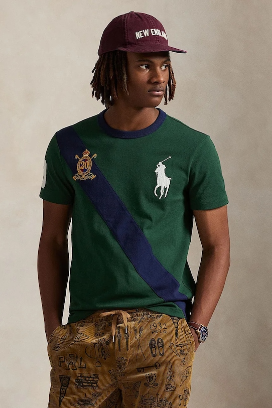 

Хлопковая футболка Polo Ralph Lauren, темно-синий