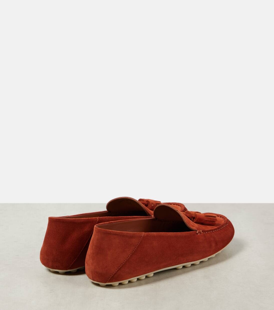 Замшевые мокасины Dot Sole Walk Loro Piana, цвет cinnamon bark — фото 2