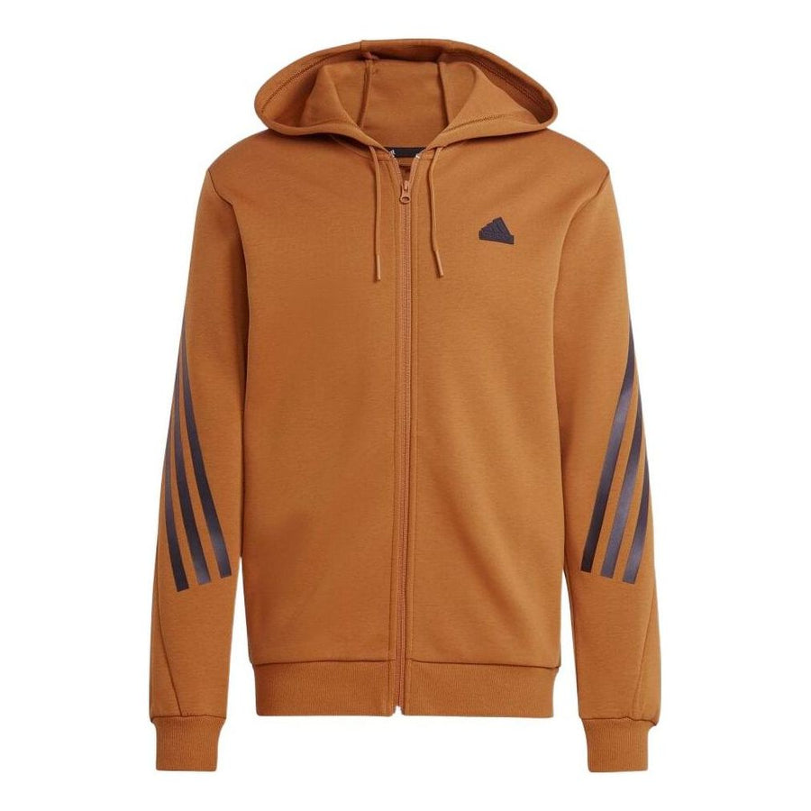 

Худи adidas Future Icons 3-Stripes Full-Zip Hoodie 'Bronze Strata', коричневый