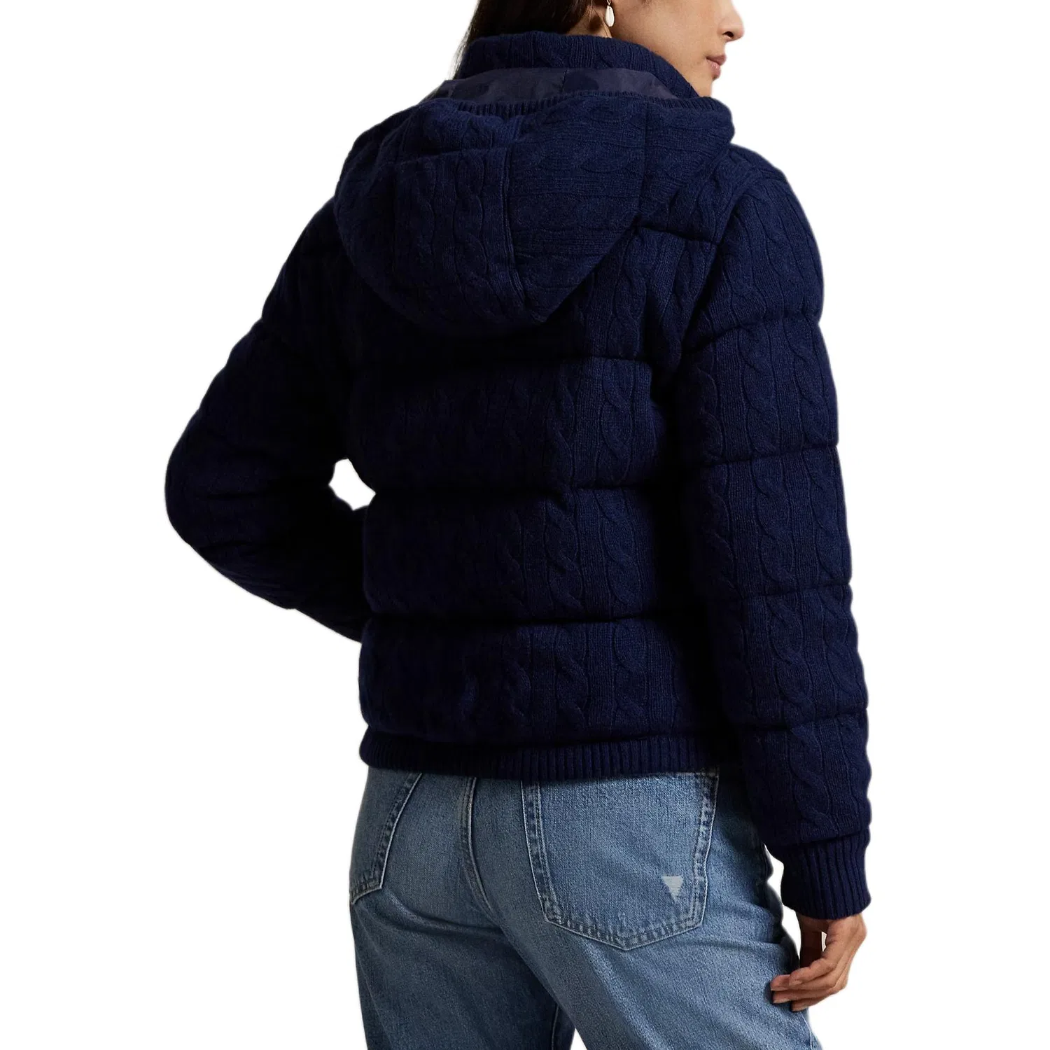 Утепленная куртка-пуховик на молнии с капюшоном Polo Ralph Lauren, Marine Blue — фото 4