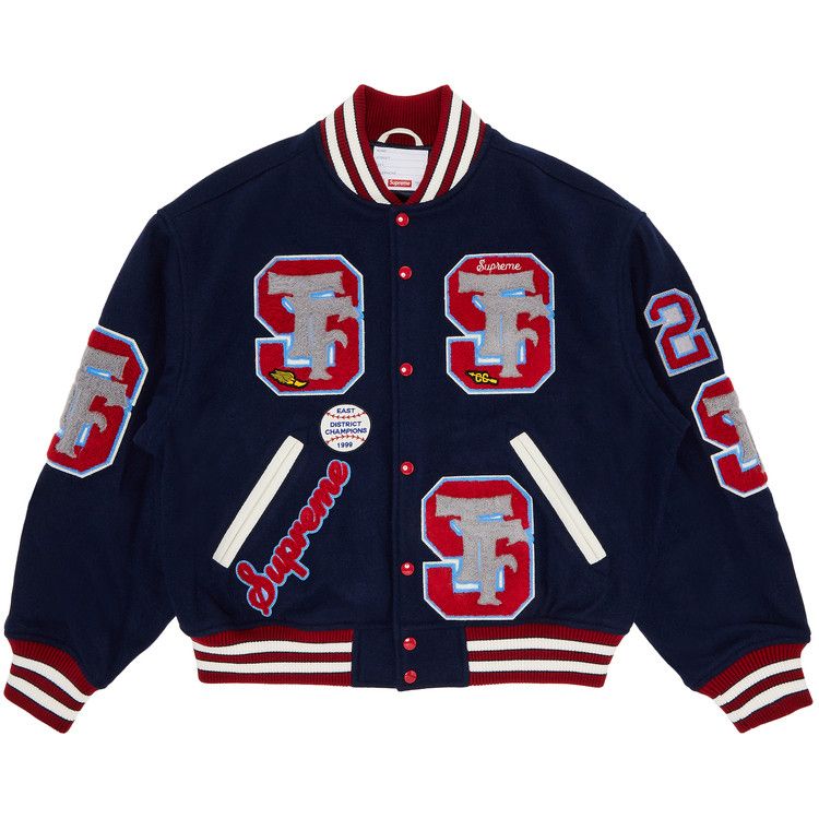 

Куртка Supreme Drill Team Varsity Jacket, Navy