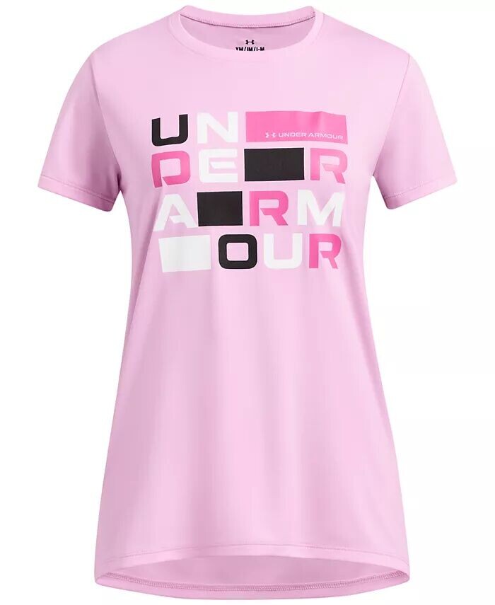 

Футболка с короткими рукавами и логотипом Big Girls Tech Block Under Armour, красный