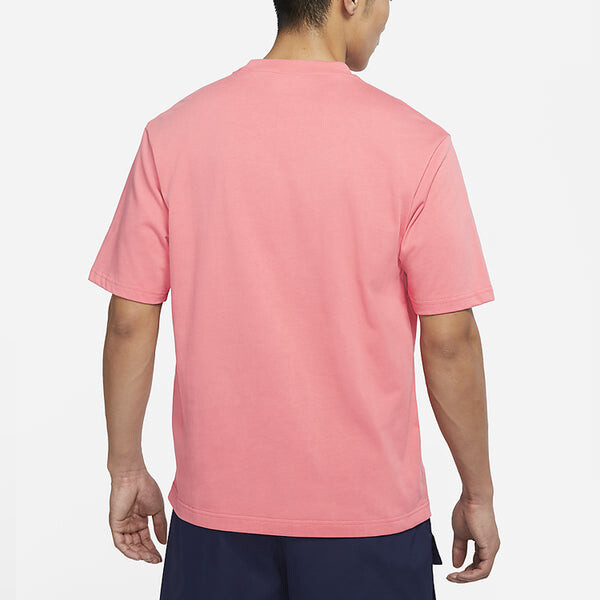 Футболка Men's Air Jordan Solid Color Alphabet Logo Printing Round Neck Short Sleeve Pink T-Shirt, мультиколор — фото 4